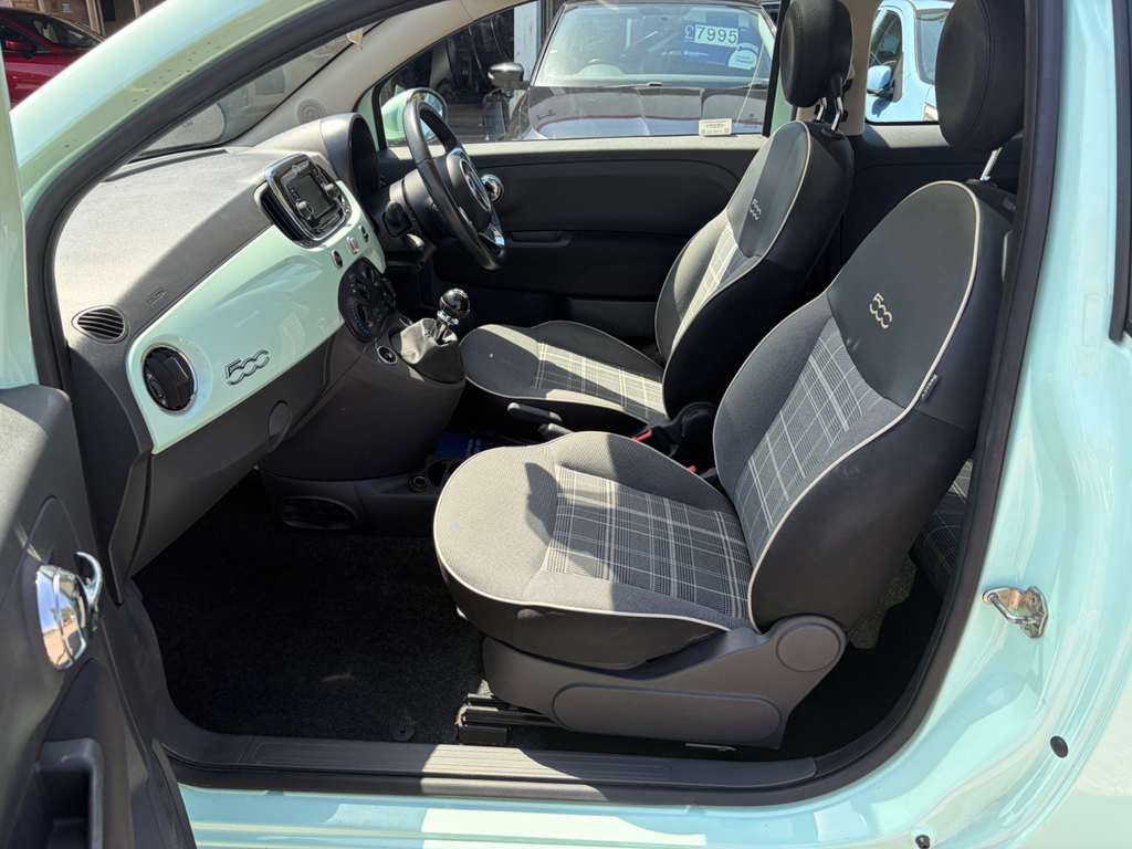 Fiat 500 1.2 Lounge Hatchback Euro 6 Ss Green #6