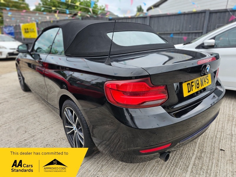 BMW 2 Series 1.5 218I Sport Convertible DF18NYS Black #4