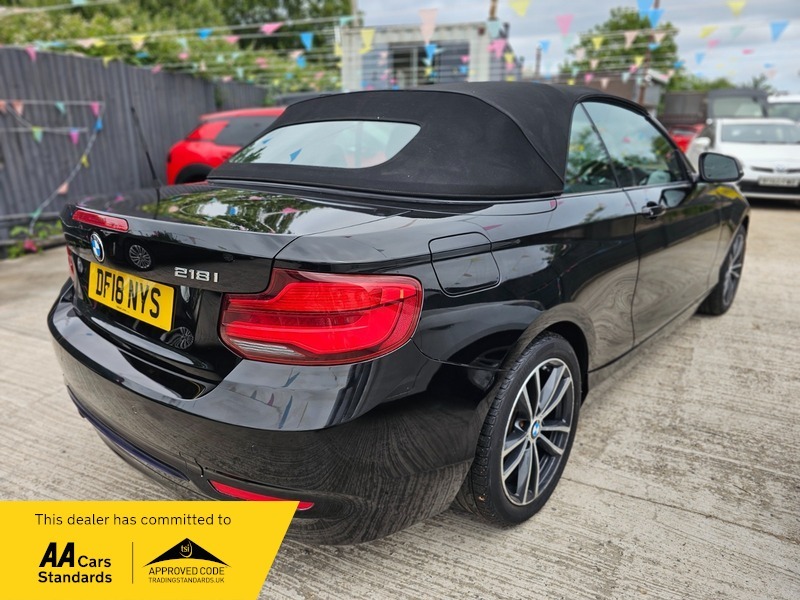 BMW 2 Series 1.5 218I Sport Convertible DF18NYS Black #3