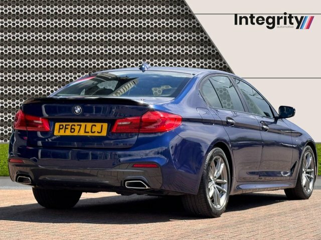 BMW 5 Series 2018 2.0 520D M Sport Saloon Euro PF67LCJ Blue #3