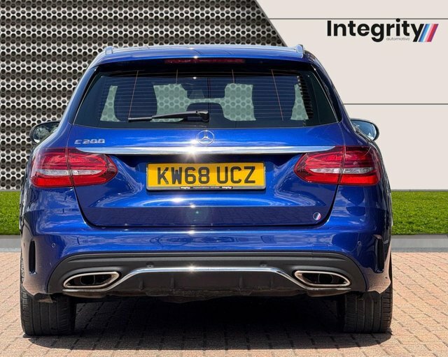 Mercedes-Benz C Class 2019 1.5 C200 Mhev Eq Boost Amg Line Estate Pe KW68UCZ Blue #4