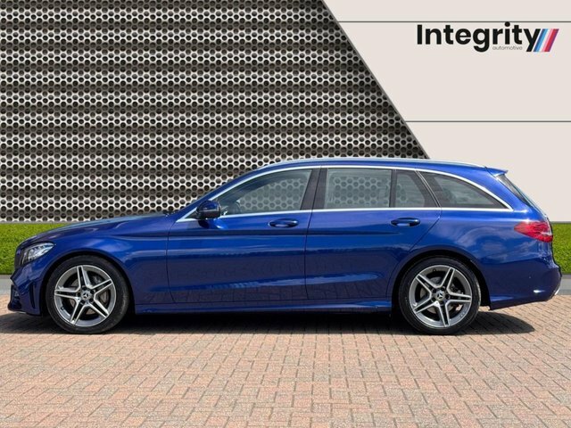 Mercedes-Benz C Class 2019 1.5 C200 Mhev Eq Boost Amg Line Estate Pe KW68UCZ Blue #6