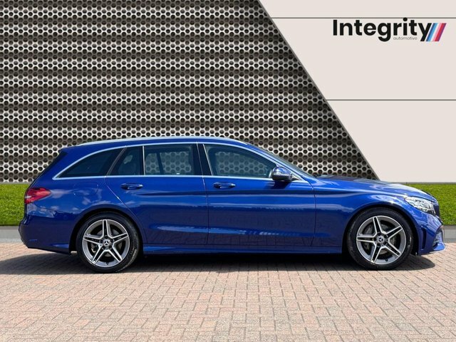 Mercedes-Benz C Class 2019 1.5 C200 Mhev Eq Boost Amg Line Estate Pe KW68UCZ Blue #2