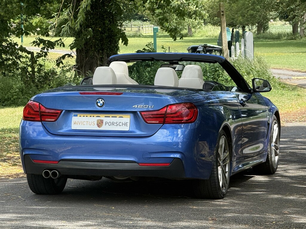 BMW 4 Series 2.0 420D M Sport Convertible VU18EEG Blue #2