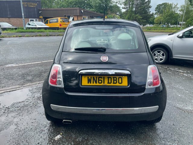 Fiat 500 1.2 Lounge Hatchback Euro 5 S S WN61DBO Black #6