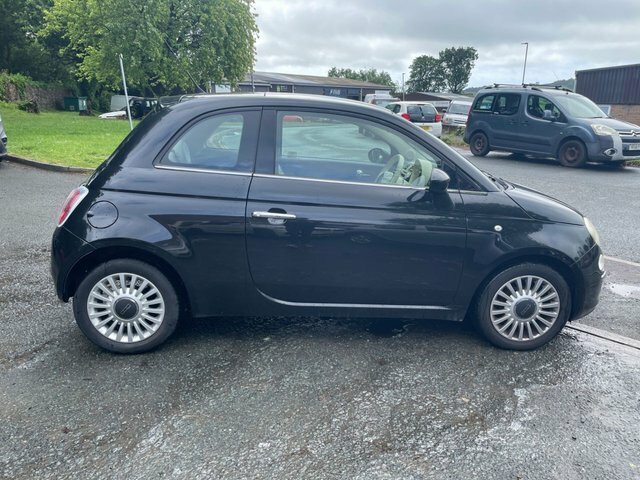 Fiat 500 1.2 Lounge Hatchback Euro 5 S S WN61DBO Black #4