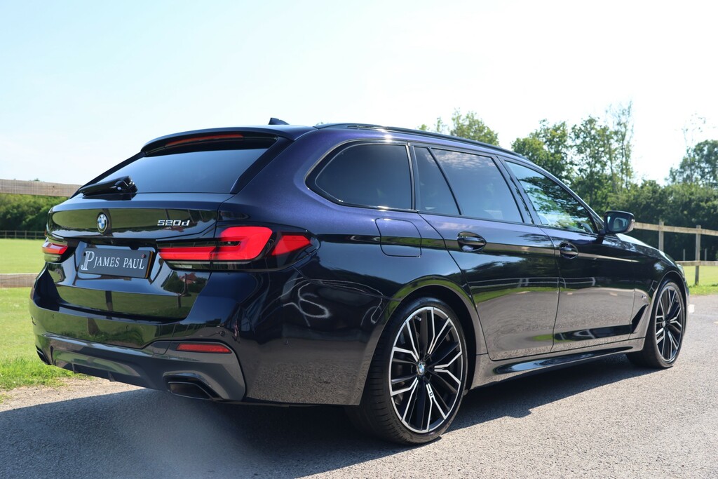 BMW 5 Series 2.0 520D Mht M Sport Touring Hybrid Ste Black #3