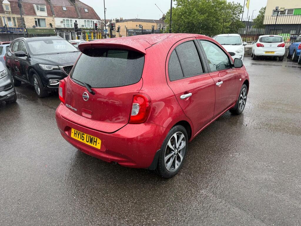 Nissan Micra Hatchback 1.2 N-tec Euro 6 201616 HY16UWH Red #3