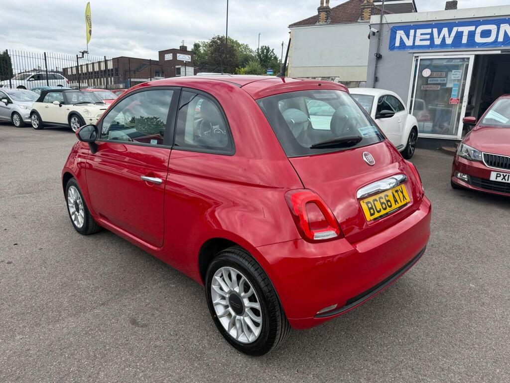 Fiat 500 Hatchback 1.2 Eco Pop Star Euro 6 Ss 2016 BC66ATX Red #5
