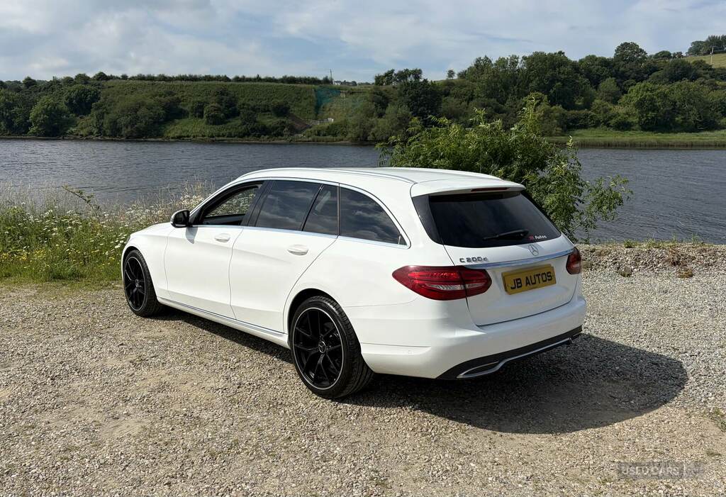 Mercedes-Benz C Class C200d Sport White #4