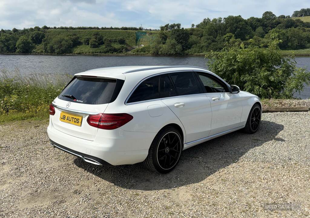 Mercedes-Benz C Class C200d Sport White #5