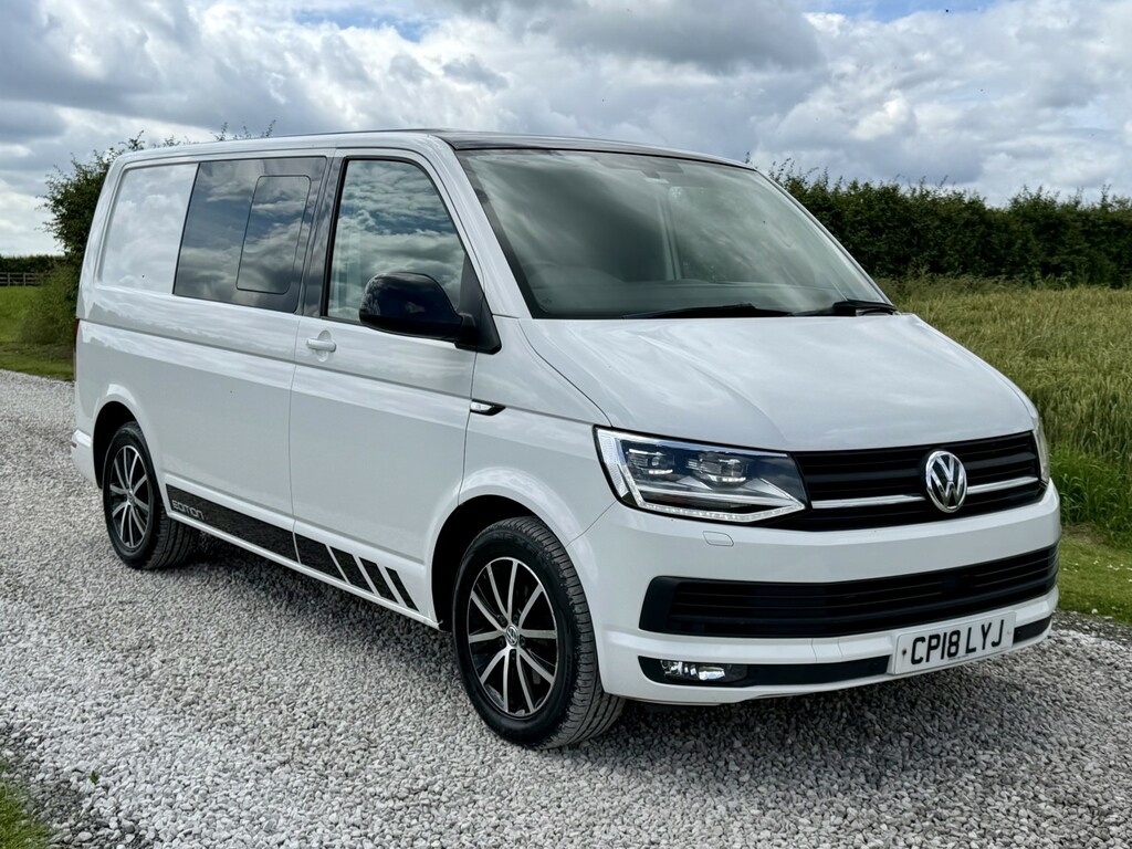 Volkswagen Transporter 2.0 Tdi T30 Bluemotion Tech Edition Crew Cab Kombi CP18LYJ White #2