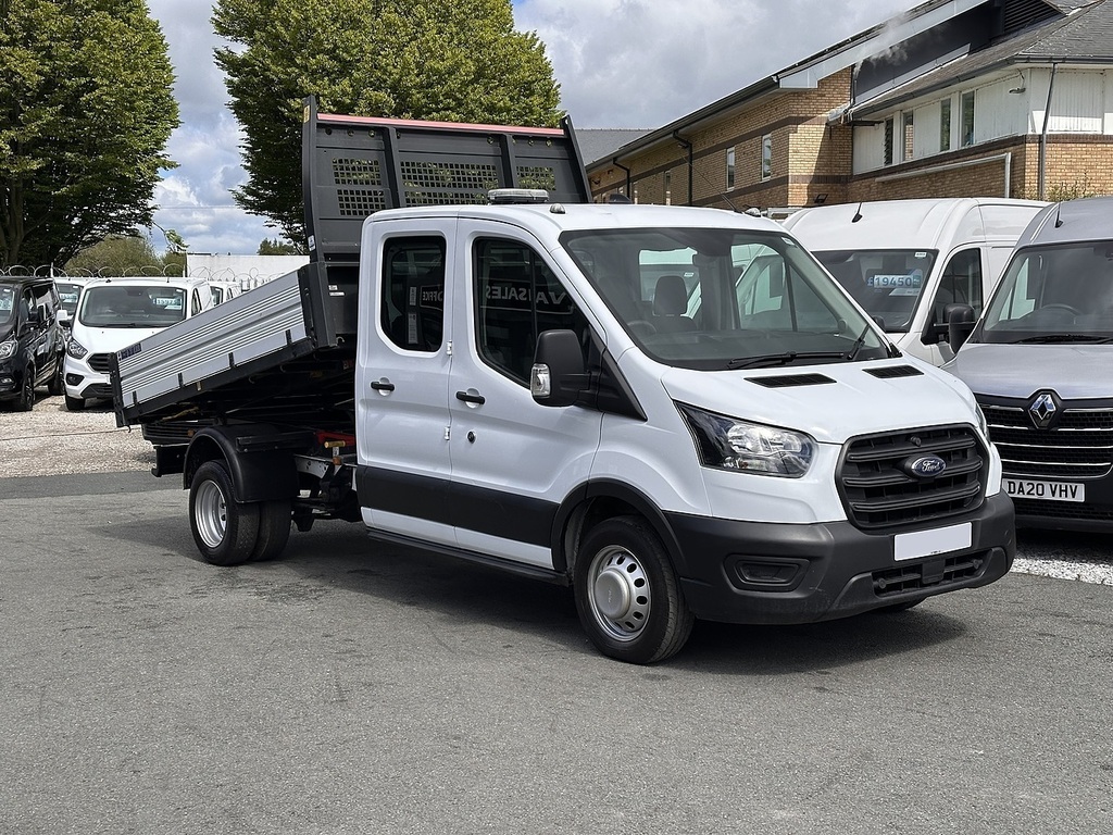 Ford Transit Custom 350 Ecoblue Leader Tipper Crewcab L3 Rwd Euro 6 13 WO23MUV White #3