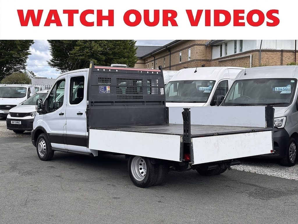 Ford Transit Custom 350 Ecoblue Leader Tipper Crewcab L3 Rwd Euro 6 13 WO23MUV White