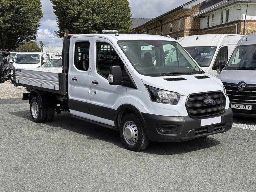 Ford Transit Custom 350 Ecoblue Leader Tipper Crewcab L3 Rwd Euro 6 13 WO23MUV White #4