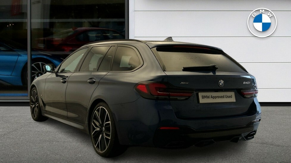 BMW 5 Series 540I Xdrive M Sport Touring Blue #2