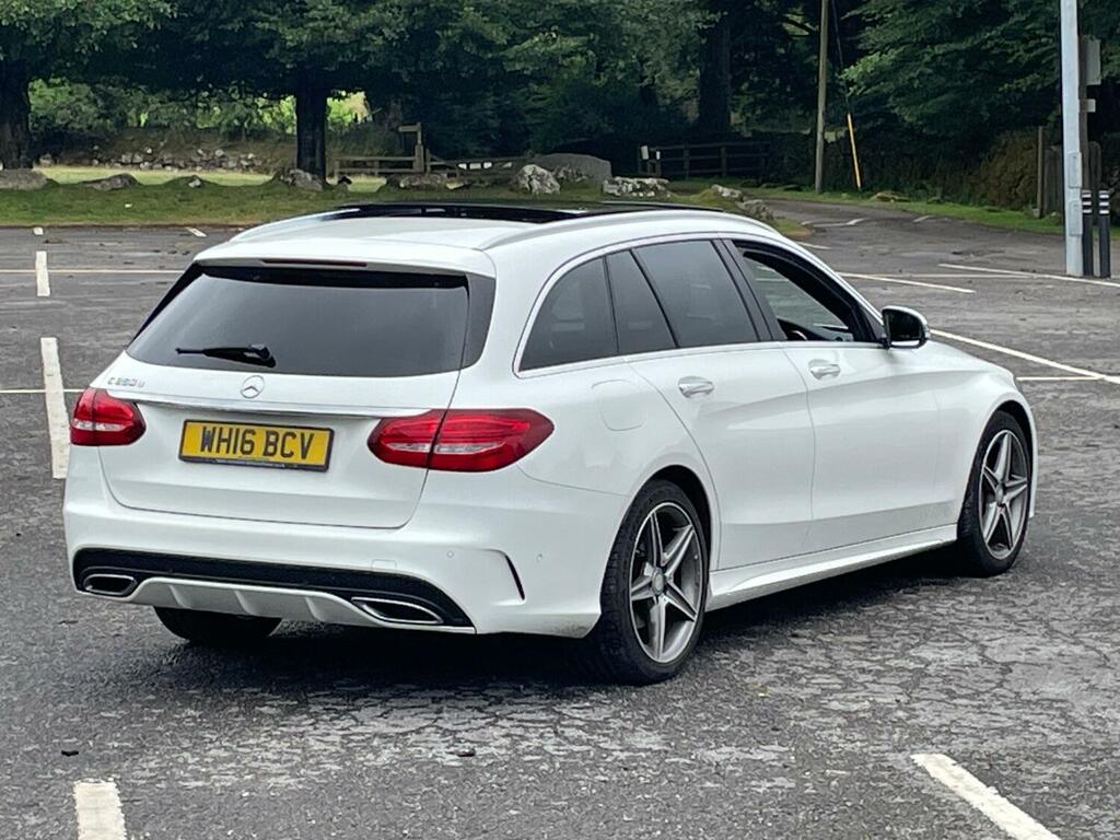 Mercedes-Benz C Class Estate C250d Amg Line Premium Plus Estate Wh WH16BCV White #3
