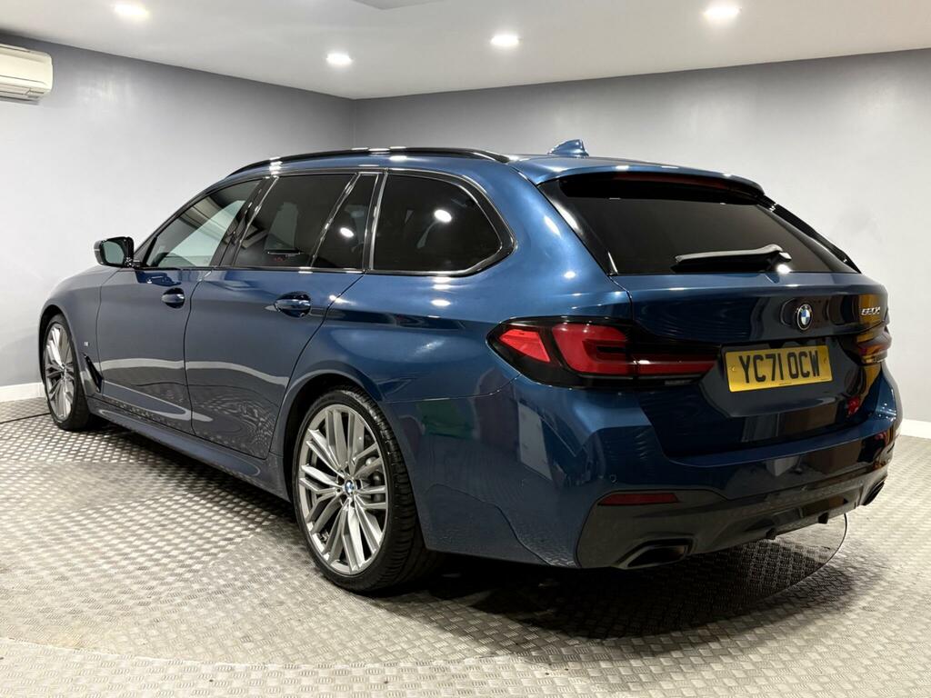 BMW 5 Series 2.0 520D Mht M Sport Touring Steptronic Euro 6 S YC71OCW Blue #5