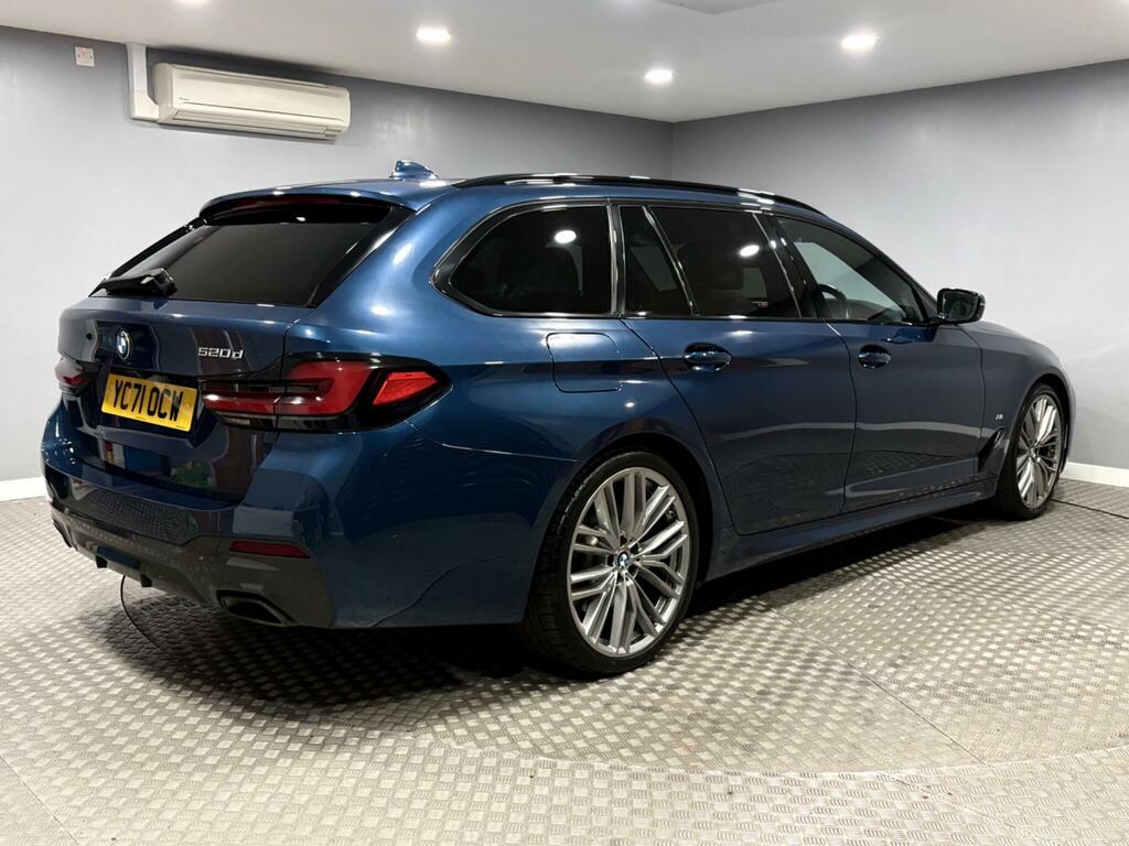 BMW 5 Series 2.0 520D Mht M Sport Touring Steptronic Euro 6 S YC71OCW Blue #3