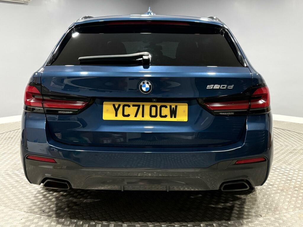 BMW 5 Series 2.0 520D Mht M Sport Touring Steptronic Euro 6 S YC71OCW Blue #4