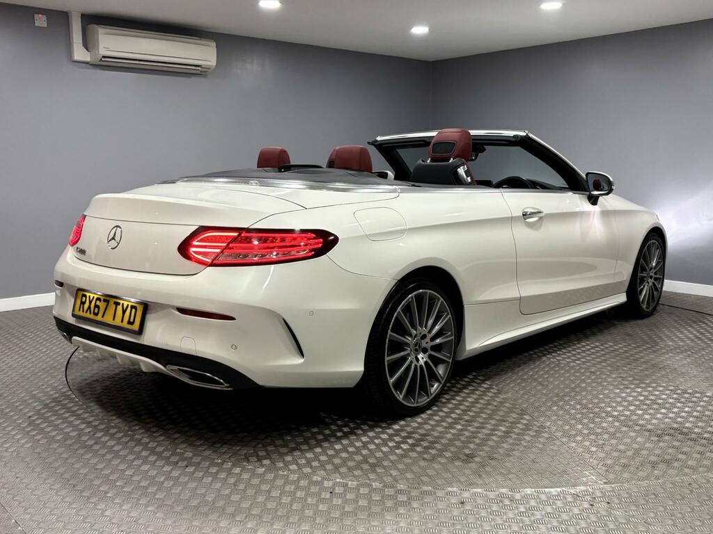 Mercedes-Benz C Class 2.0 C200 Amg Line Premium Plus Cabriolet Pet RX67TYD White #3