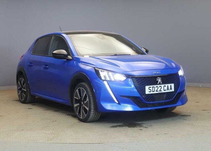 Peugeot e-208 50Kwh Gt Hatchback 11Kw Charger Blue