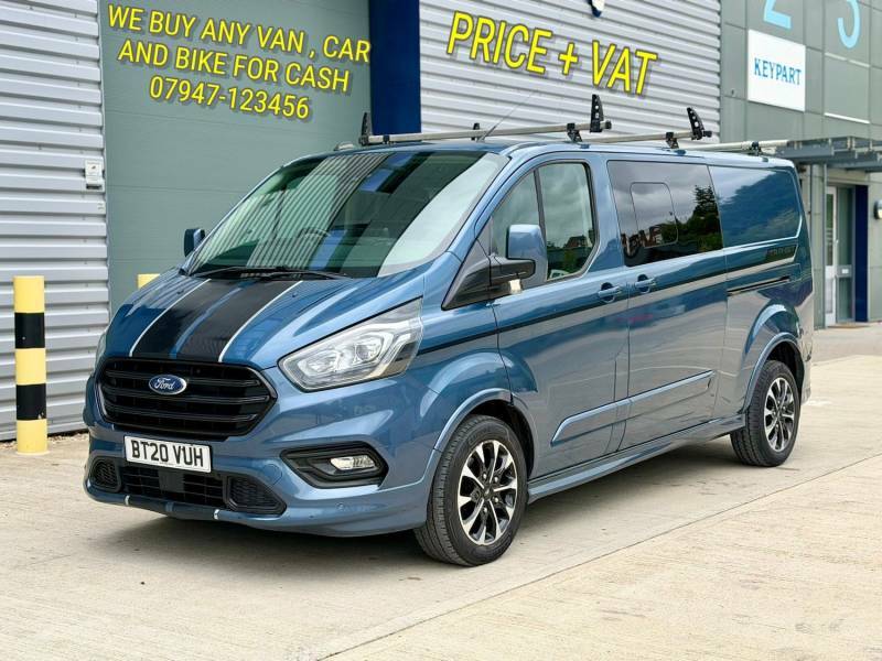 Ford Transit Custom 2.0 Ecoblue 185Ps Low Roof Dcab Sport Van Blue