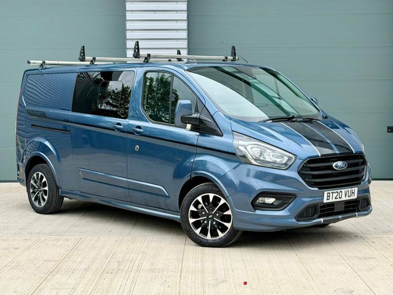 Ford Transit Custom 2.0 Ecoblue 185Ps Low Roof Dcab Sport Van Blue #2