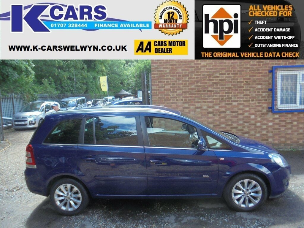 Vauxhall Zafira 1.6 16V Design Mpv Euro 5 115 P Blue