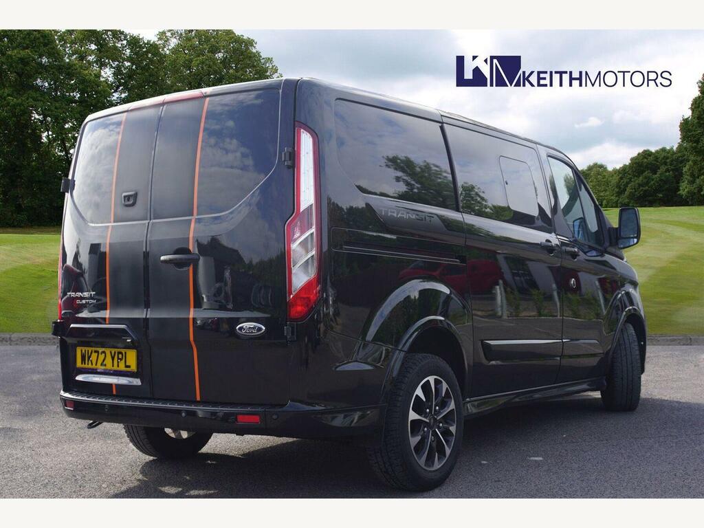 Ford Transit Custom 2.0 320 Ecoblue Sport Crew Van Double Cab Dies Black #3