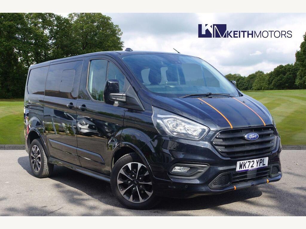 Ford Transit Custom 2.0 320 Ecoblue Sport Crew Van Double Cab Dies Black