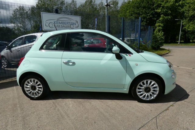 Fiat 500 2017 1.2 Lounge Hatchback Euro 6 AB66JEM Green #4