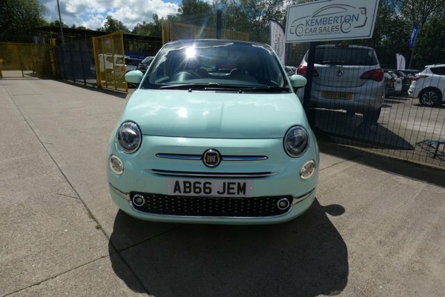 Fiat 500 2017 1.2 Lounge Hatchback Euro 6 AB66JEM Green #2