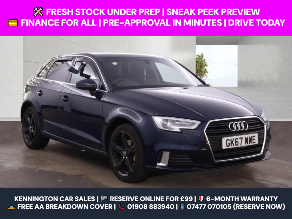 Audi A3 2.0 Tdi Sport Sportback S Tronic Euro 6 Ss Blue