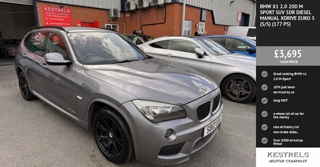BMW X1 20D M Sport Suv Grey