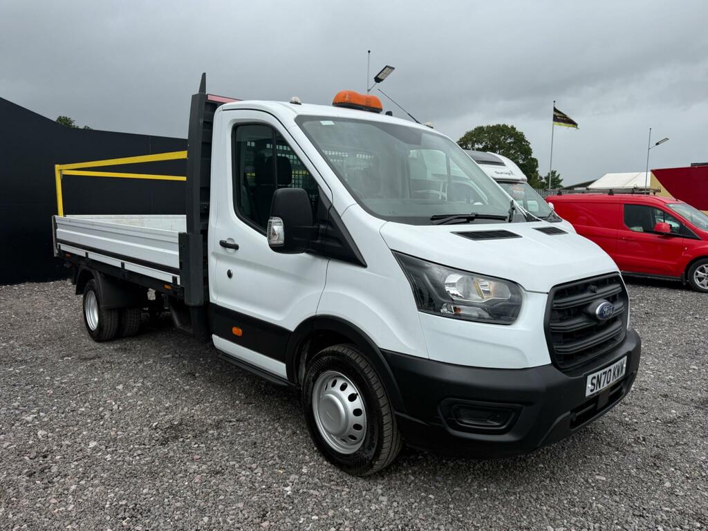 Ford Transit Custom 2.0 350 Ecoblue Leader Dropside SN70KWW White #5