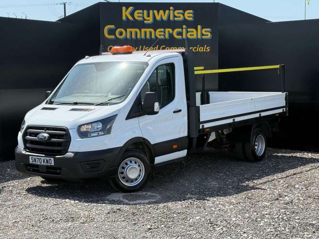 Ford Transit Custom 2.0 350 Ecoblue Leader Dropside White
