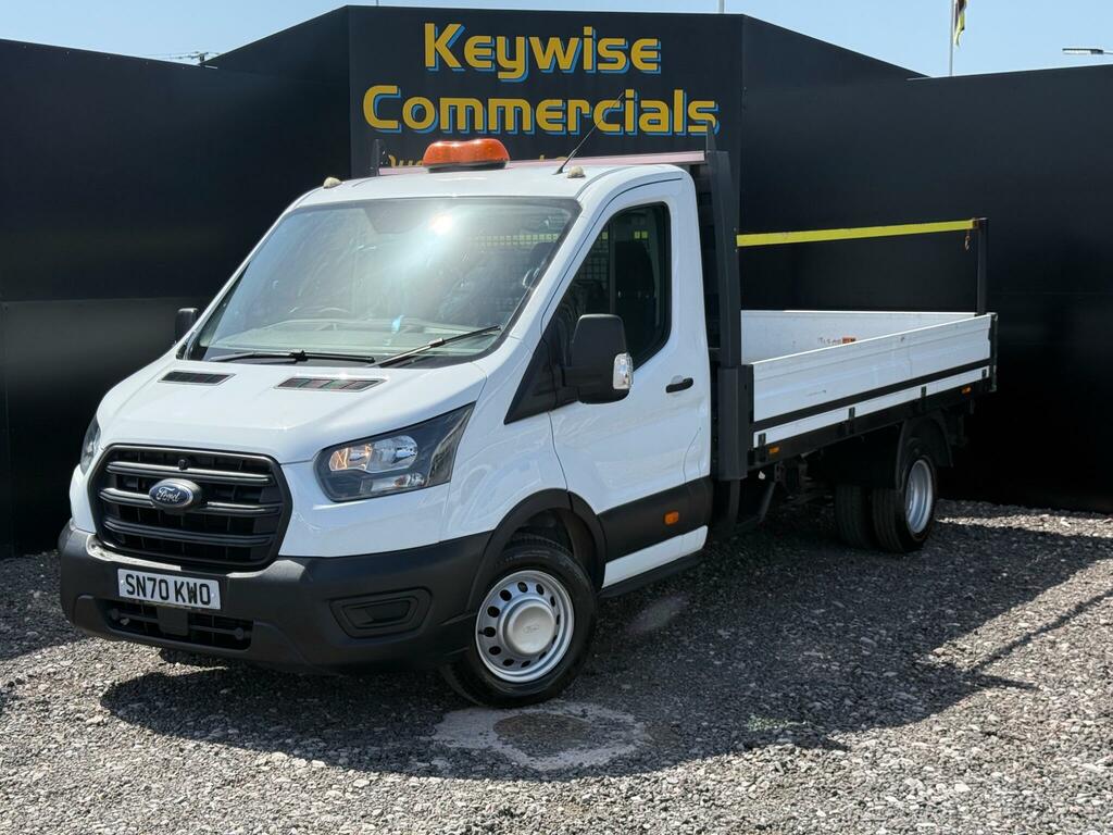 Ford Transit Custom 2.0 350 Ecoblue Leader Dropside White #2