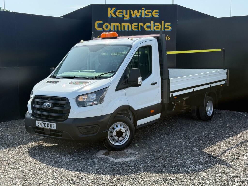 Ford Transit Custom 2.0 350 Ecoblue Leader Dropside White #2