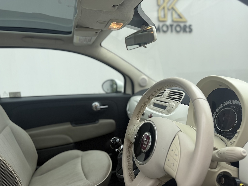 Fiat 500 1.2 Lounge Hatchback Euro 5 Ss White #5