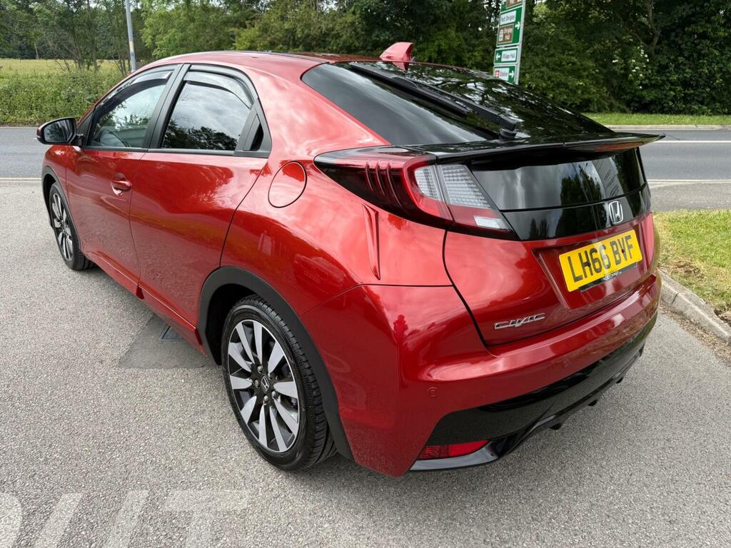 Honda Civic 1.8 I-vtec Sr Euro 6 Red #3