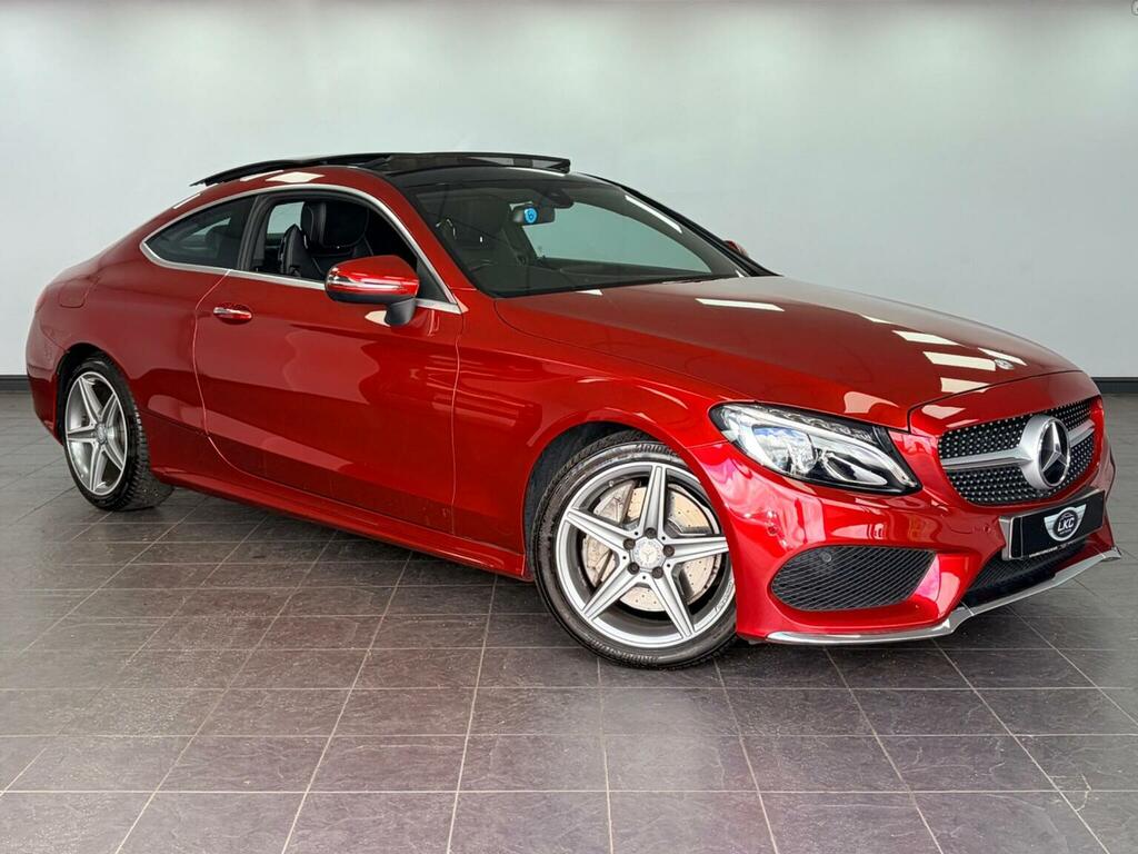 Mercedes-Benz C Class Coupe 2.0 C200 Amg Line Premium 7G-tronic Euro YD16CMA Red #2