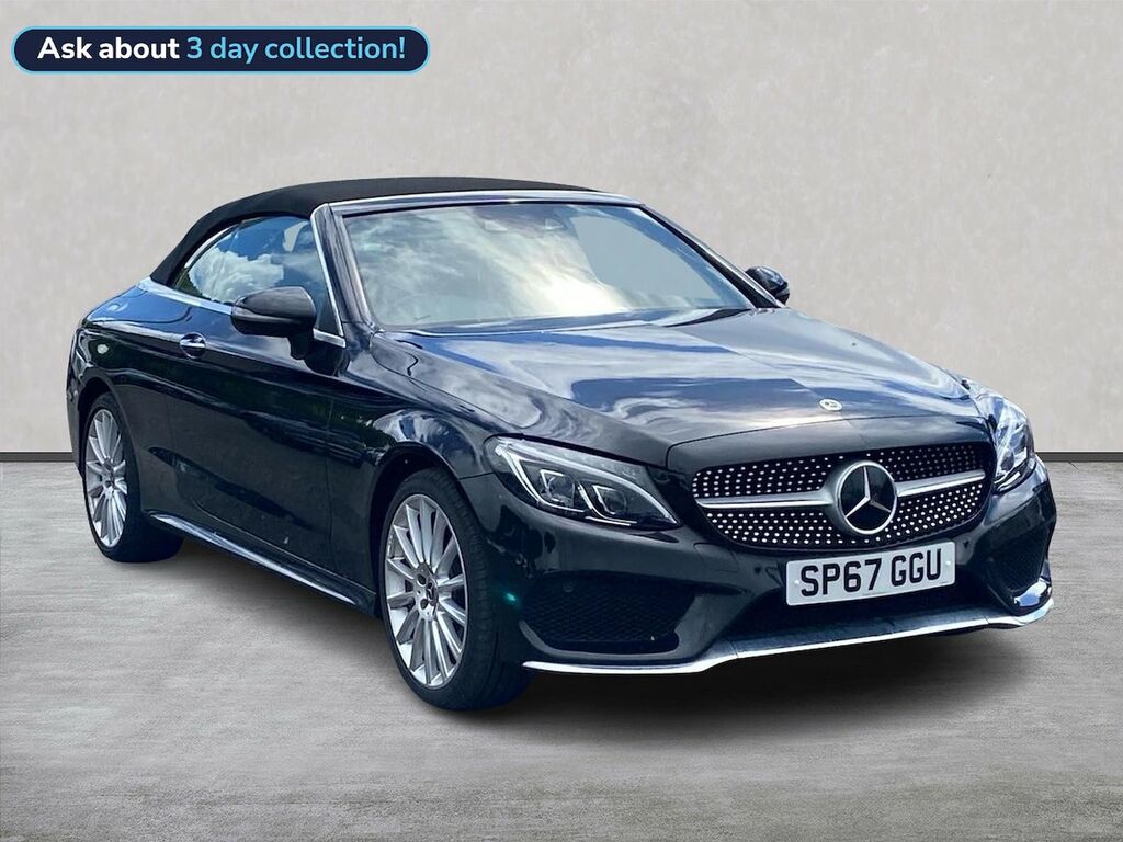 Mercedes-Benz C Class 2.1 C220d Amg Line Premium Plus Cabriolet Di Black