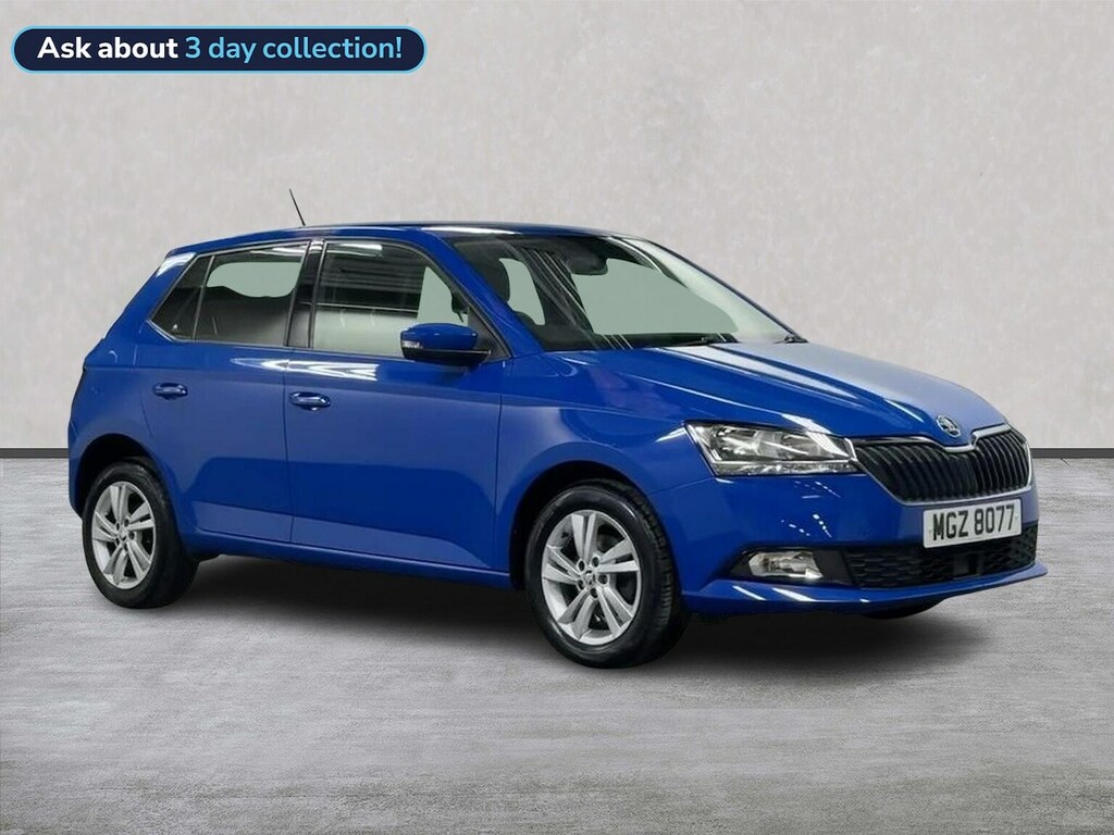 Skoda Fabia 1.0 Se Hatchback Euro 6 Ss 7 MGZ8077 Blue