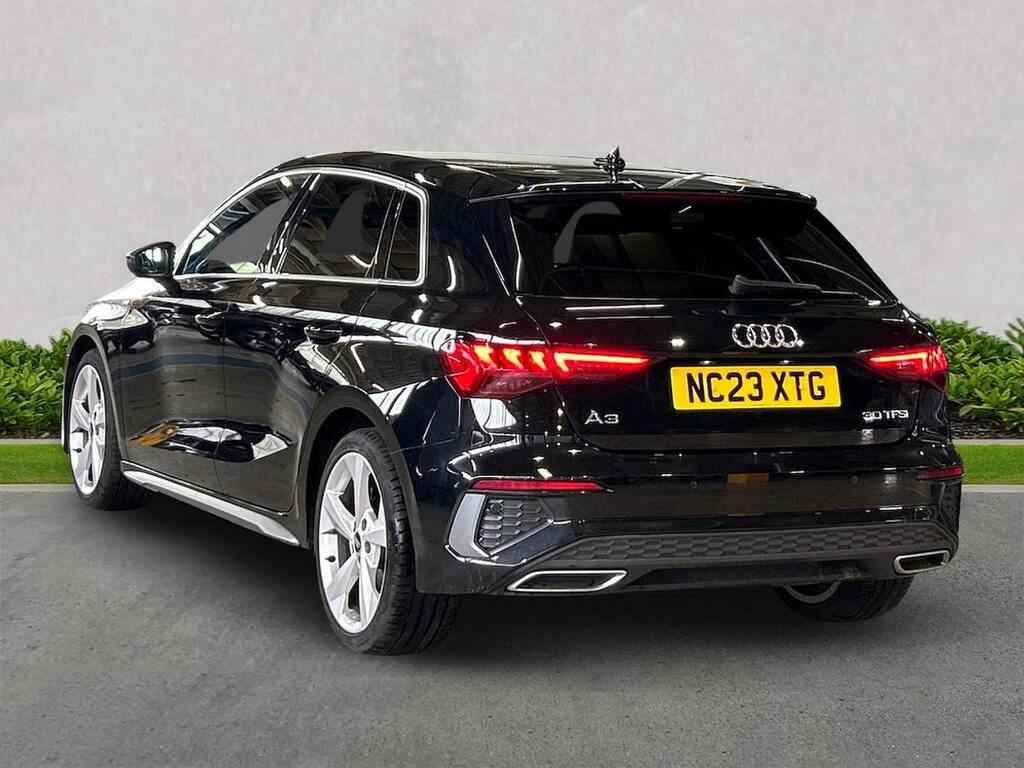 Audi A3 1.0 Tfsi 30 S Line Sportback S Tronic E NC23XTG Black #2