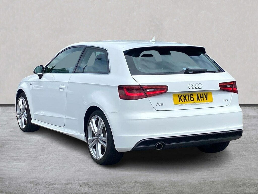 Audi A3 1.6 Tdi S Line Hatchback Euro 6 KX16AHV White #2