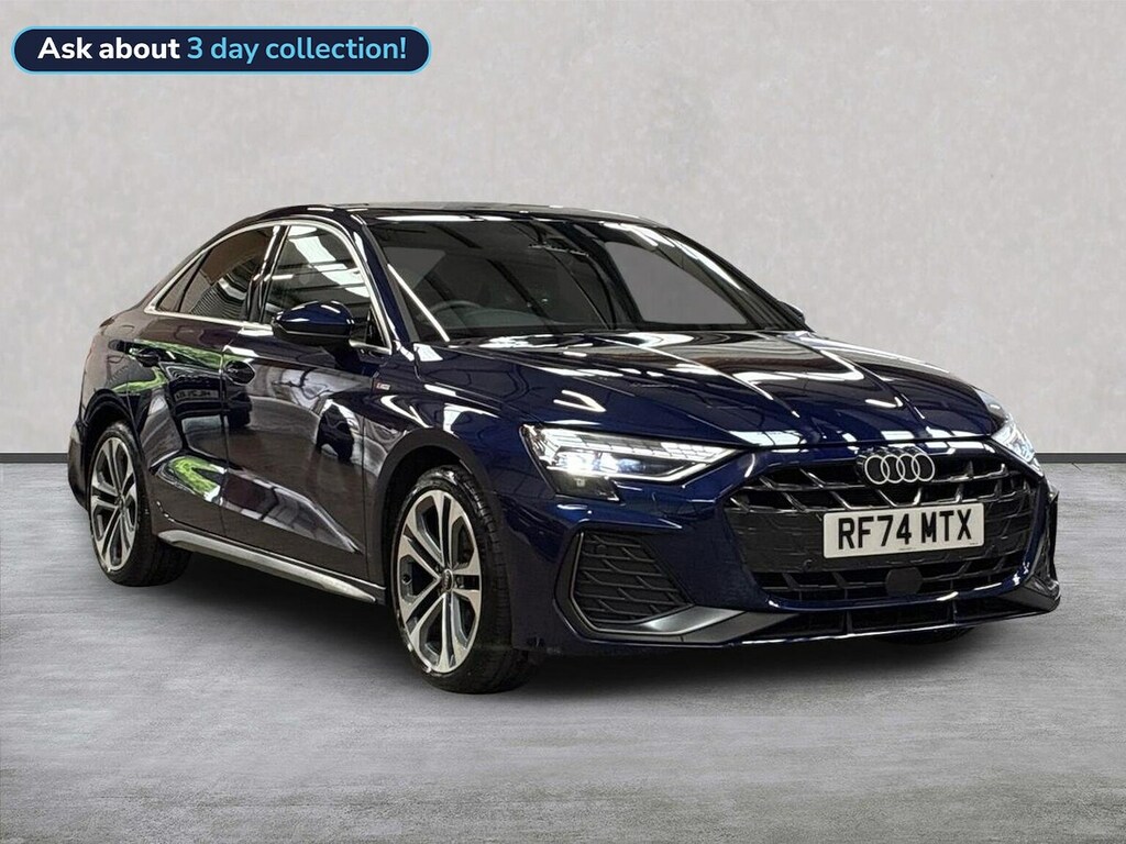 Audi A3 1.5 Tfsi 35 S Line Saloon S Tronic Euro Blue