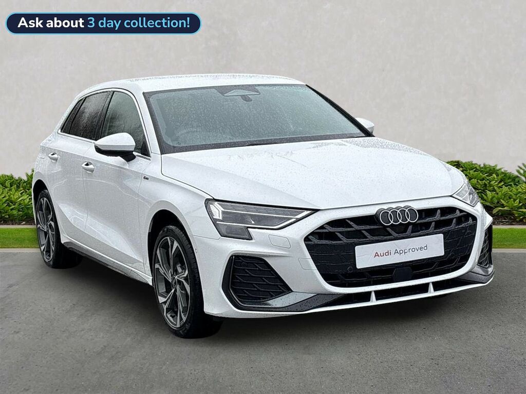 Audi A3 1.5 Tfsi 150 S Line S Tronic Tech Pack NA75MJF White