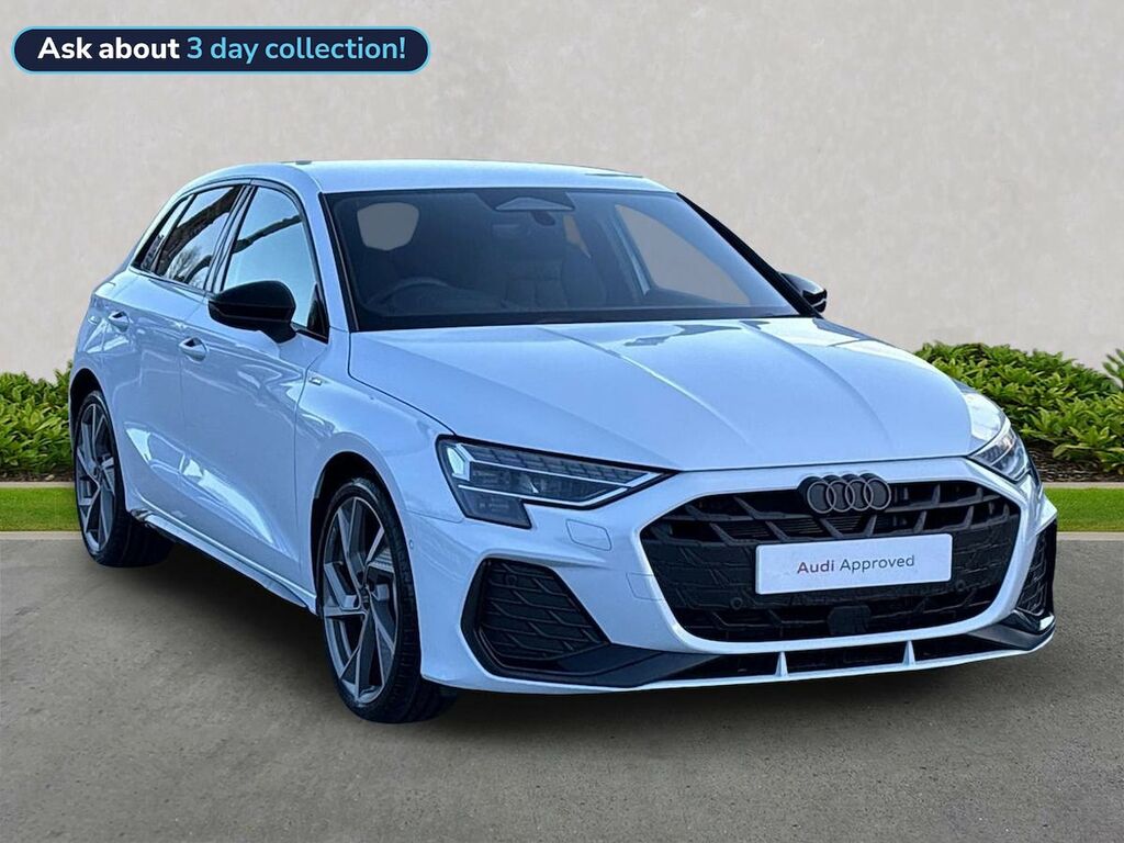 Audi A3 1.5 Tfsi Black Edition Sportback S Tron White
