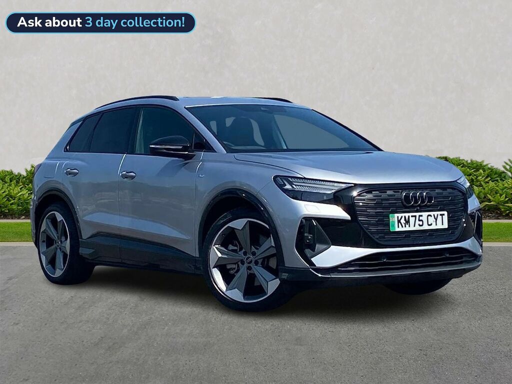 Audi Q4 E Tron 210Kw 45 82Kwh Black Edition Tech Pack KM75CYT Silver